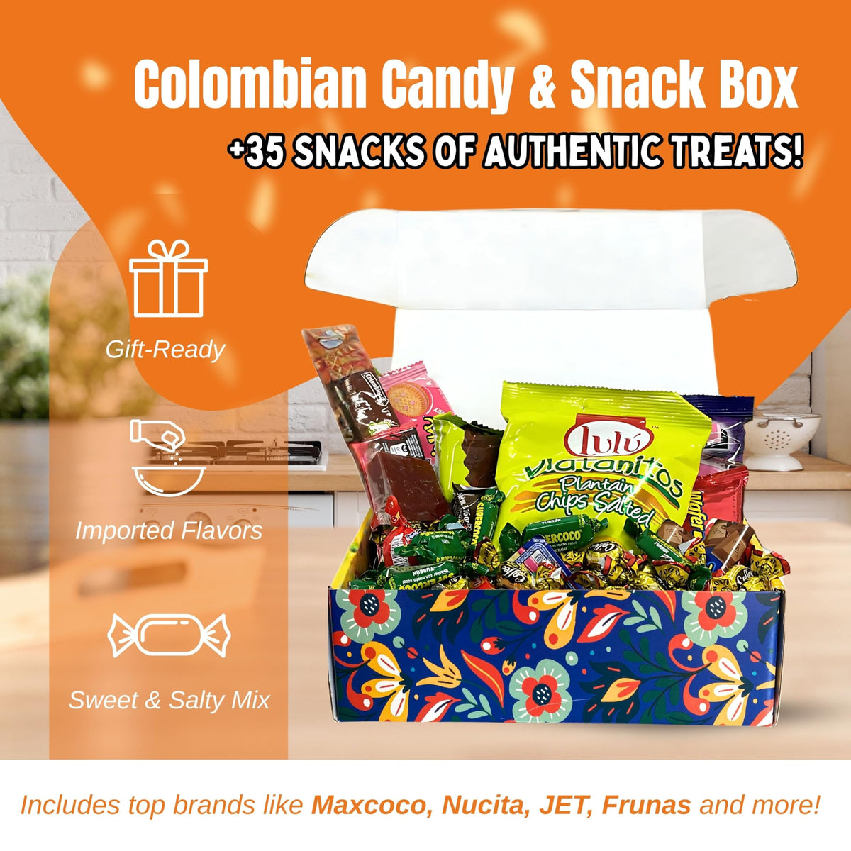 GG LATIN SABOR - Gigi Delight Colombian Candy Gift Crate | Assorted Cookies, Chips & Candies