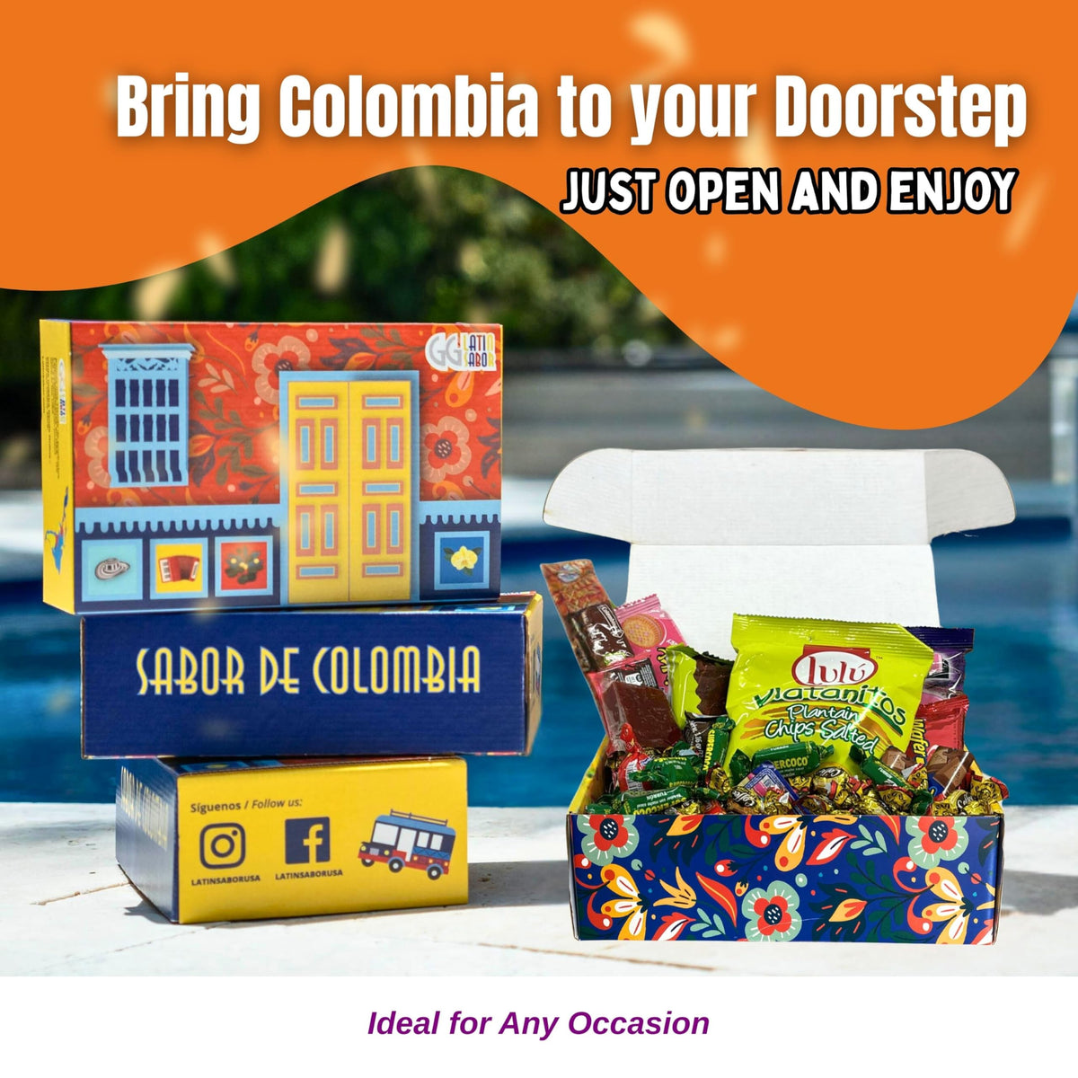 GG LATIN SABOR - Gigi Delight Colombian Candy Gift Crate | Assorted Cookies, Chips & Candies