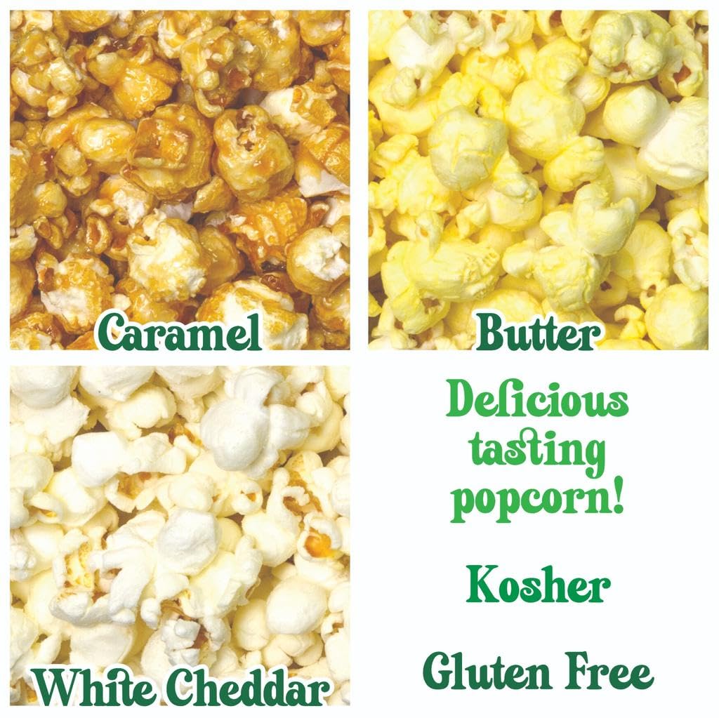 GiftPop Popcorn Tin – Gourmet 3-Flavor Gift Set (Caramel, White Cheddar & Butter) in 3-Gallon Collectible Tin