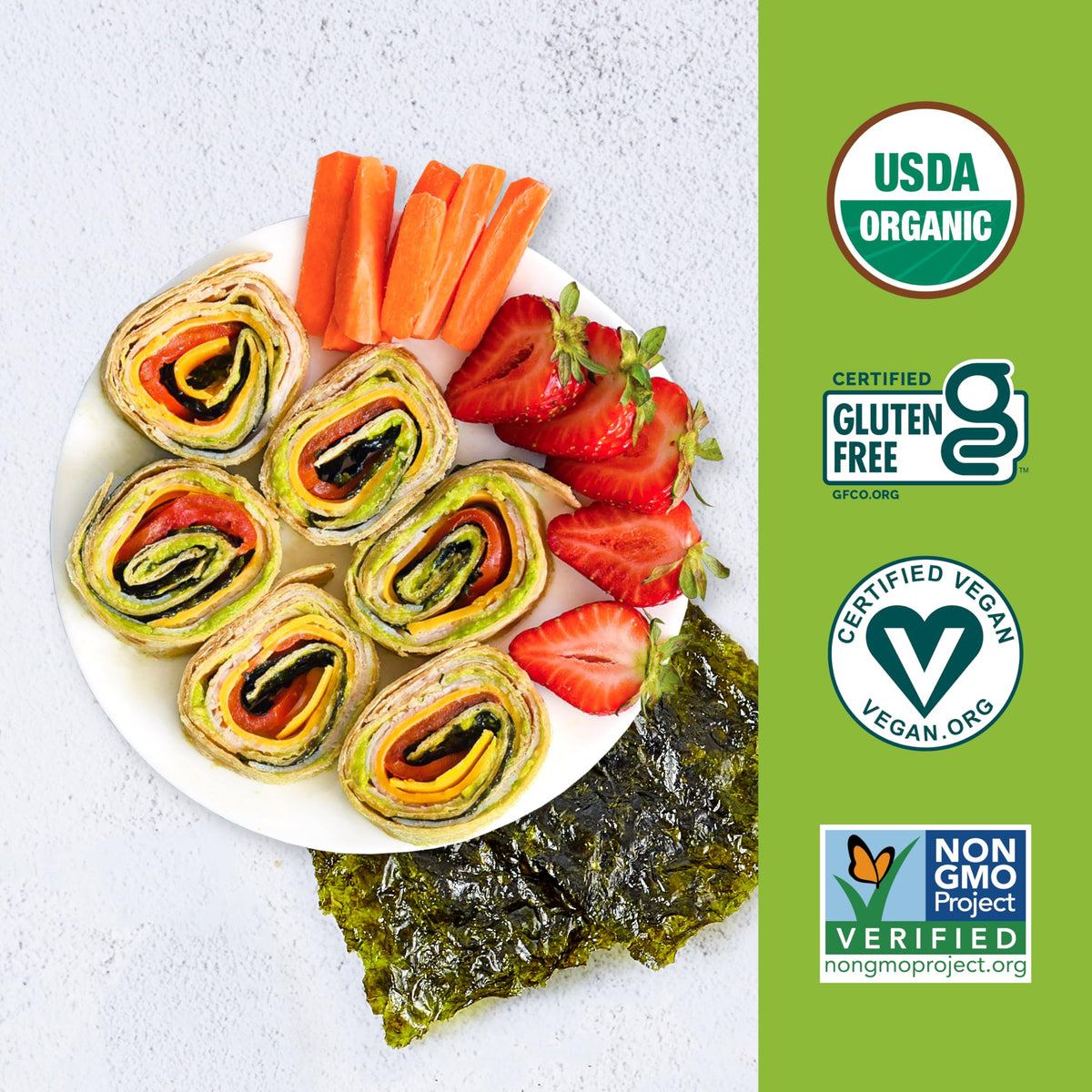 gimMe Organic Seaweed Big Sheets – Sea Salt & Avocado Oil | Keto, Vegan, Gluten-Free