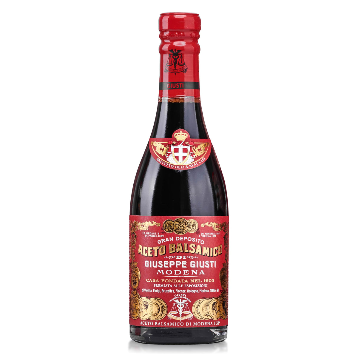 Giusti Italian Balsamic Vinegar of Modena IGP, Matured & Thick, 250ml | 3 Gold Medals