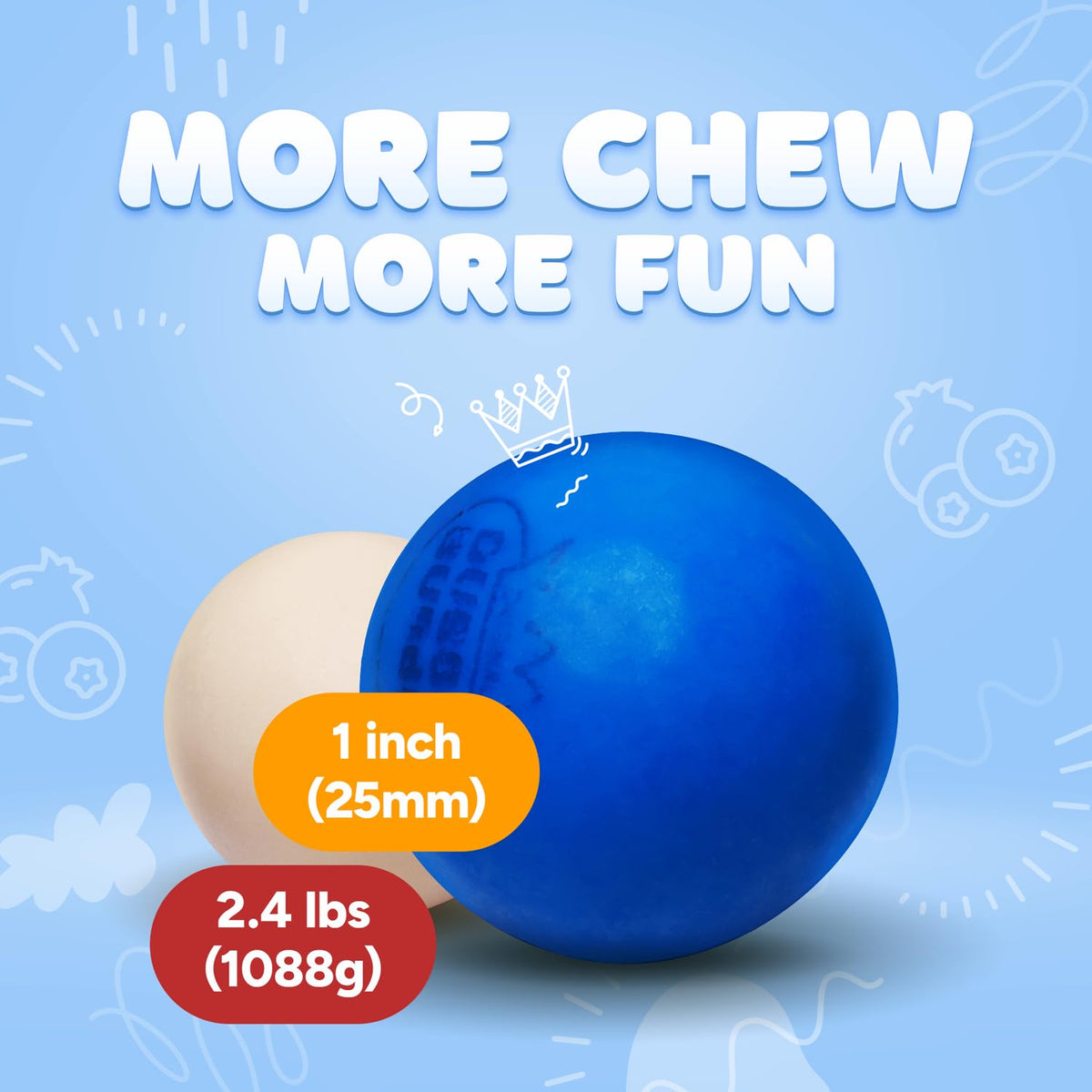 Global Gumball: 1-Inch Gumballs Bulk Refills for Gumball Machines (2.4 lb, 8 Flavors)