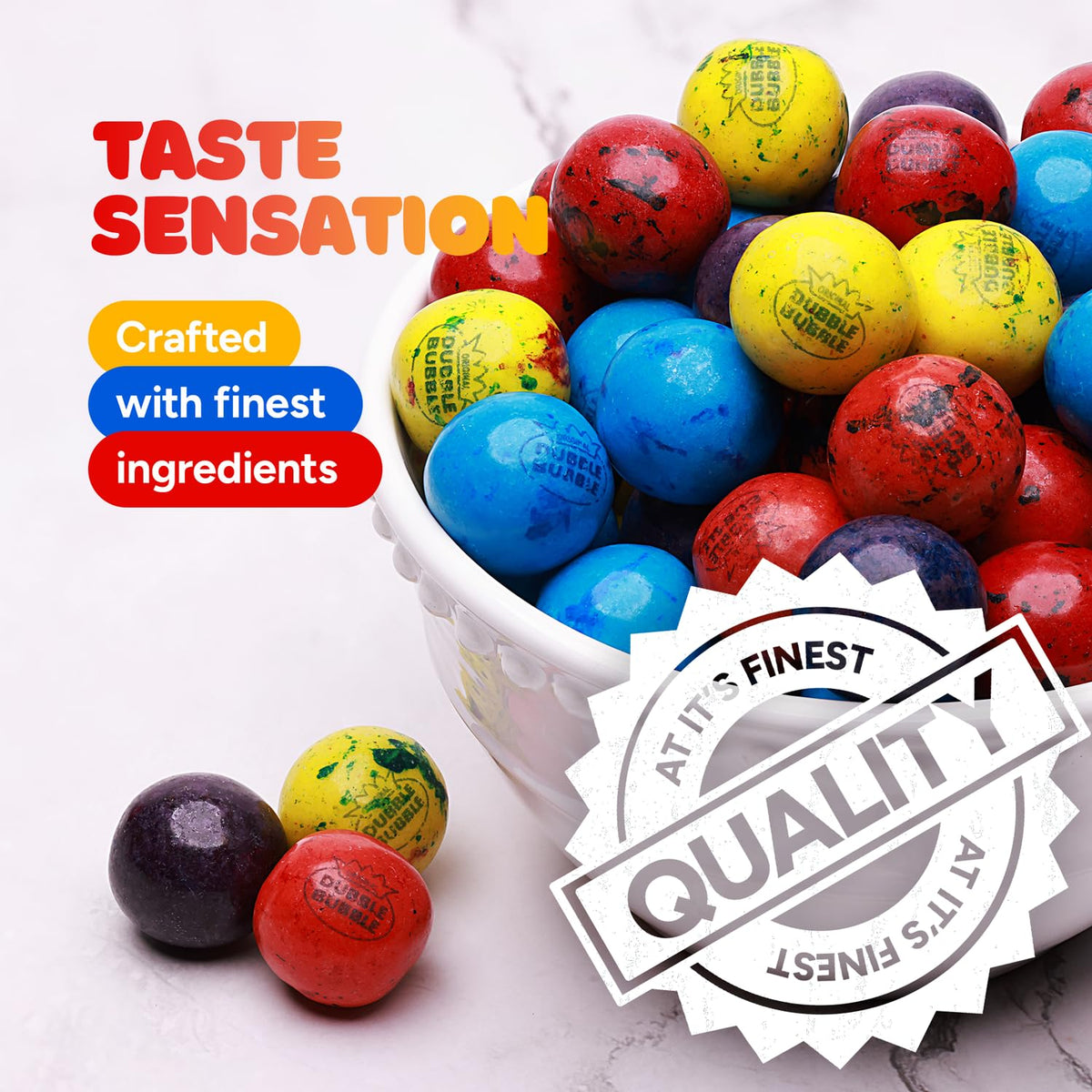 Global Gumball Berry Mix Gumballs for Gumball Machines — 1-Inch Bulk 2.4 lb (136 pcs), Gluten-Free