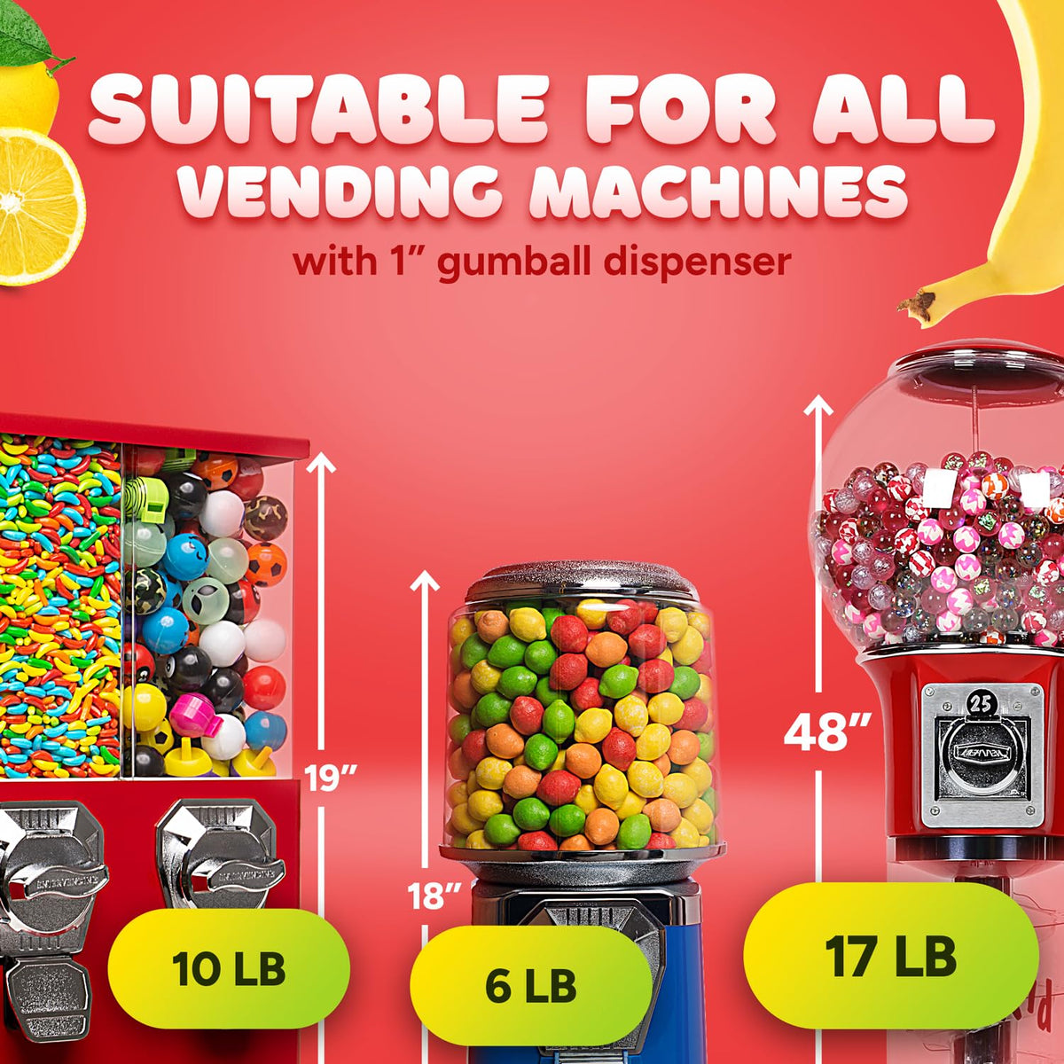 Cotton Candy Gumballs – 0.91-Inch Large Bubble Gum Balls – 1.7 lb Resealable Bag | Global Gumball