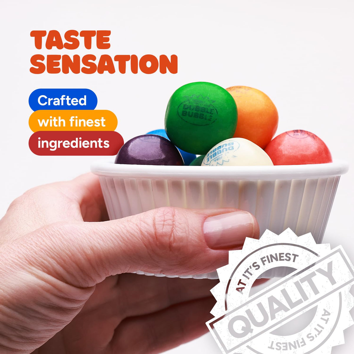 Global Gumball: 1-Inch Gumballs Bulk Refills for Gumball Machines (2.4 lb, 8 Flavors)