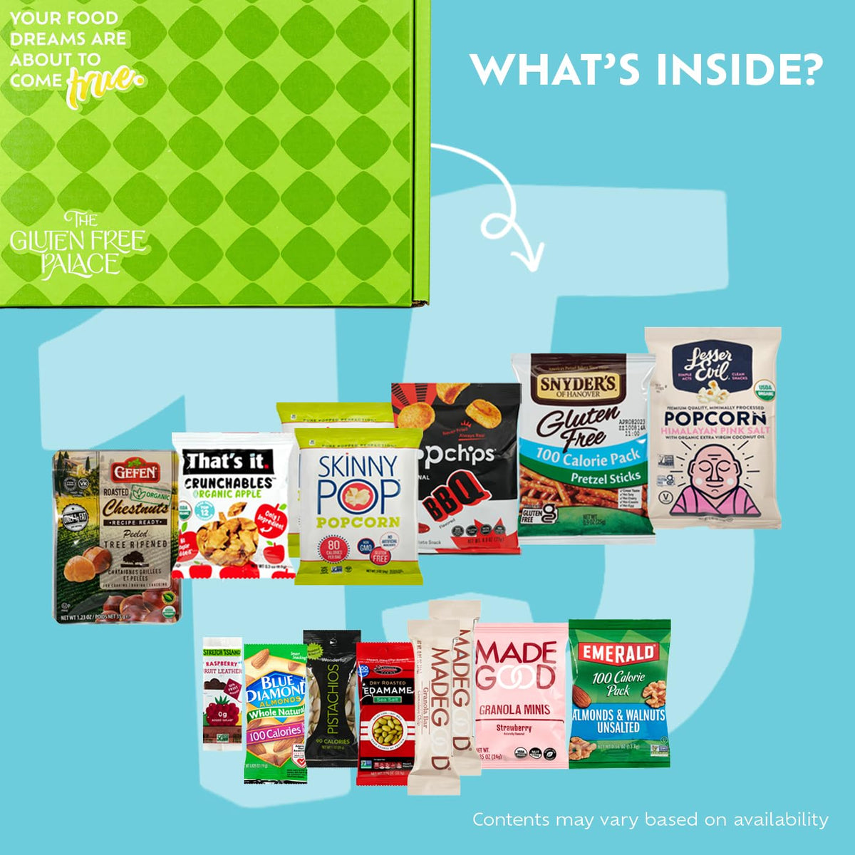 Gluten Free Palace 100 Calorie Snacks Variety Pack – 15 Count, Vegan & Gluten Free