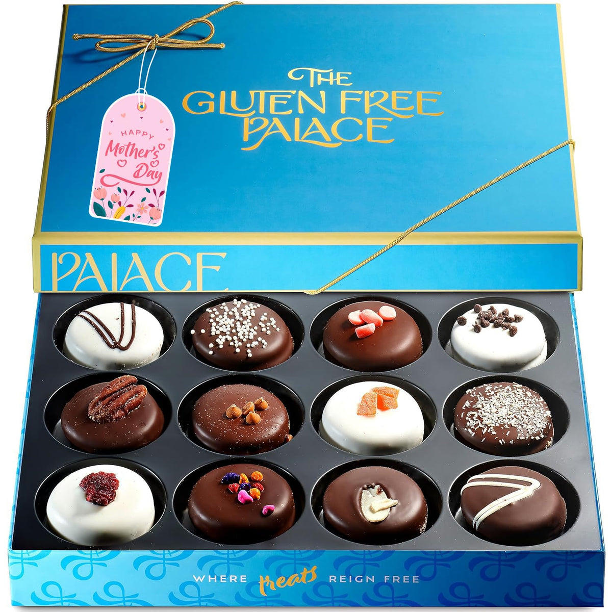 Gluten Free Palace Cookie Gift Basket – Deluxe 12-Count Gluten Free, Kosher & Vegan Cookies