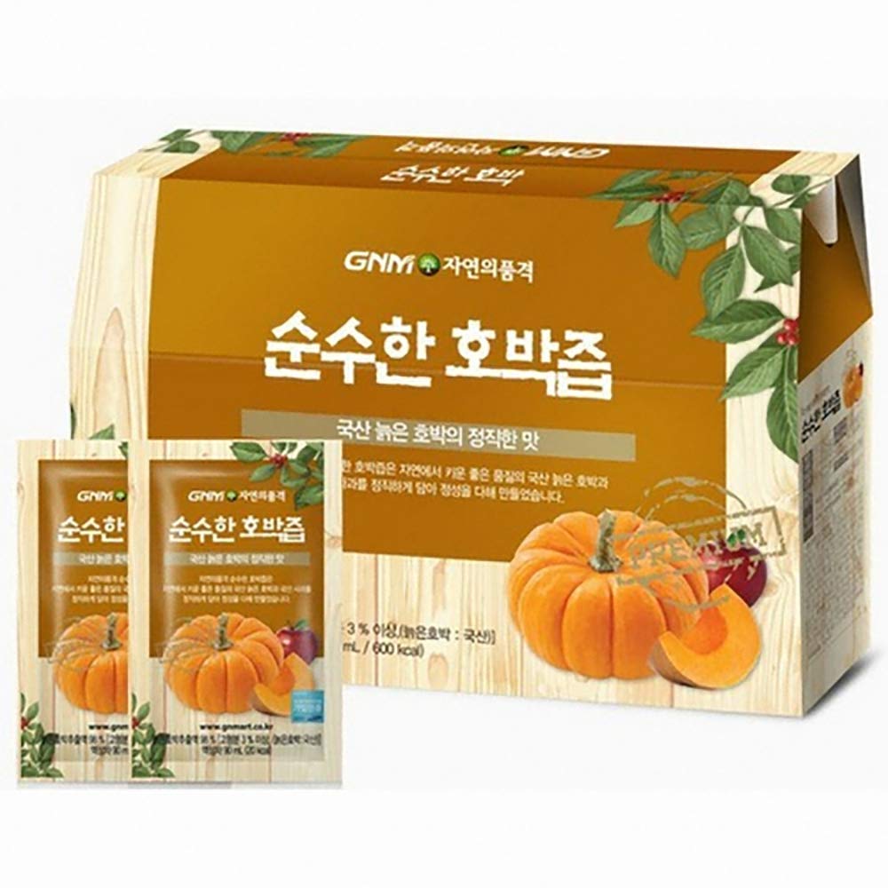 GNM Dignity of Nature Pumpkin Juice — Korean, Non-Sweetened, 80ml x30 Pack (On-the-Go)