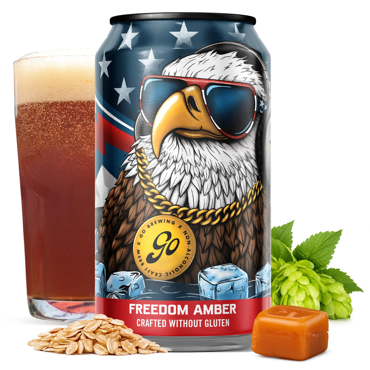 Go Brewing Freedom Amber – Gluten-Free Non-Alcoholic Craft Beer | Small Batch & Low-Cal