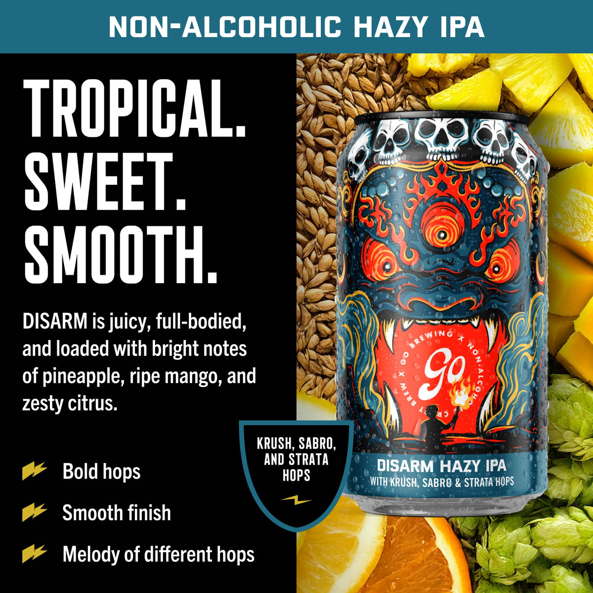 Go Brewing IPA 12 Mixed Pack – Non-Alcoholic Craft IPAs, Low-Calorie Small-Batch (12 oz, 12 Pack)