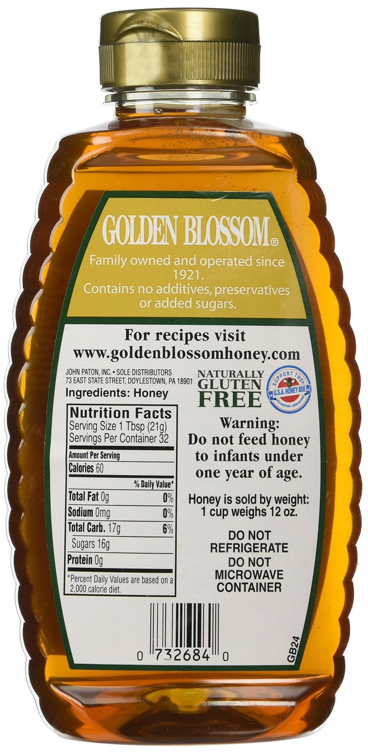 Golden Blossom Honey 24 Oz (3 Pack) | Pure Honey for Tea, Baking & More