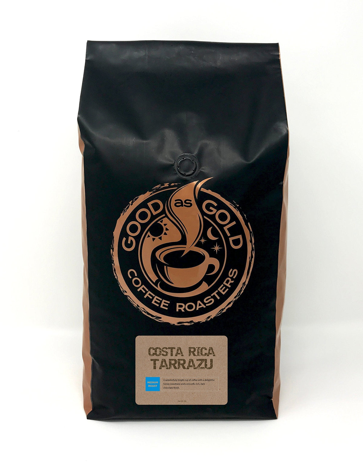 Good As Gold Costa Rica Tarrazu Coffee - 5lb Whole Bean, Medium Roast