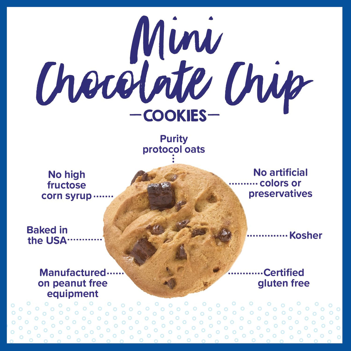 Goodie Girl Mini Chocolate Chip Gluten Free Cookie Snack Packs — 24 Snack Packs, 90 Calories Each | Peanut Free, Egg Free, Dairy Free