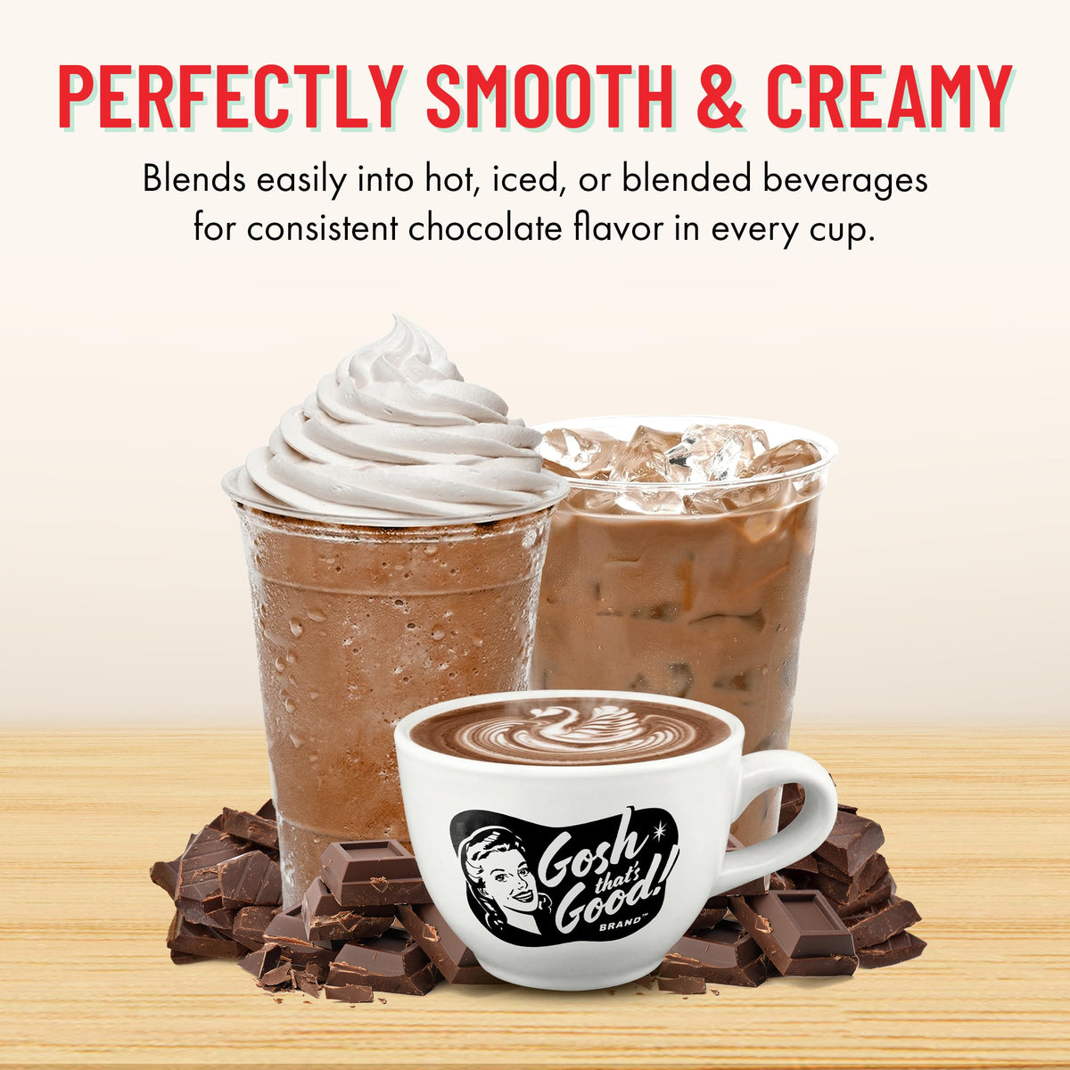 Gosh That's Good! Sugar-Free Rich Classic Chocolate Flavor – 2 lb, Lactose-Free, Low-Calorie