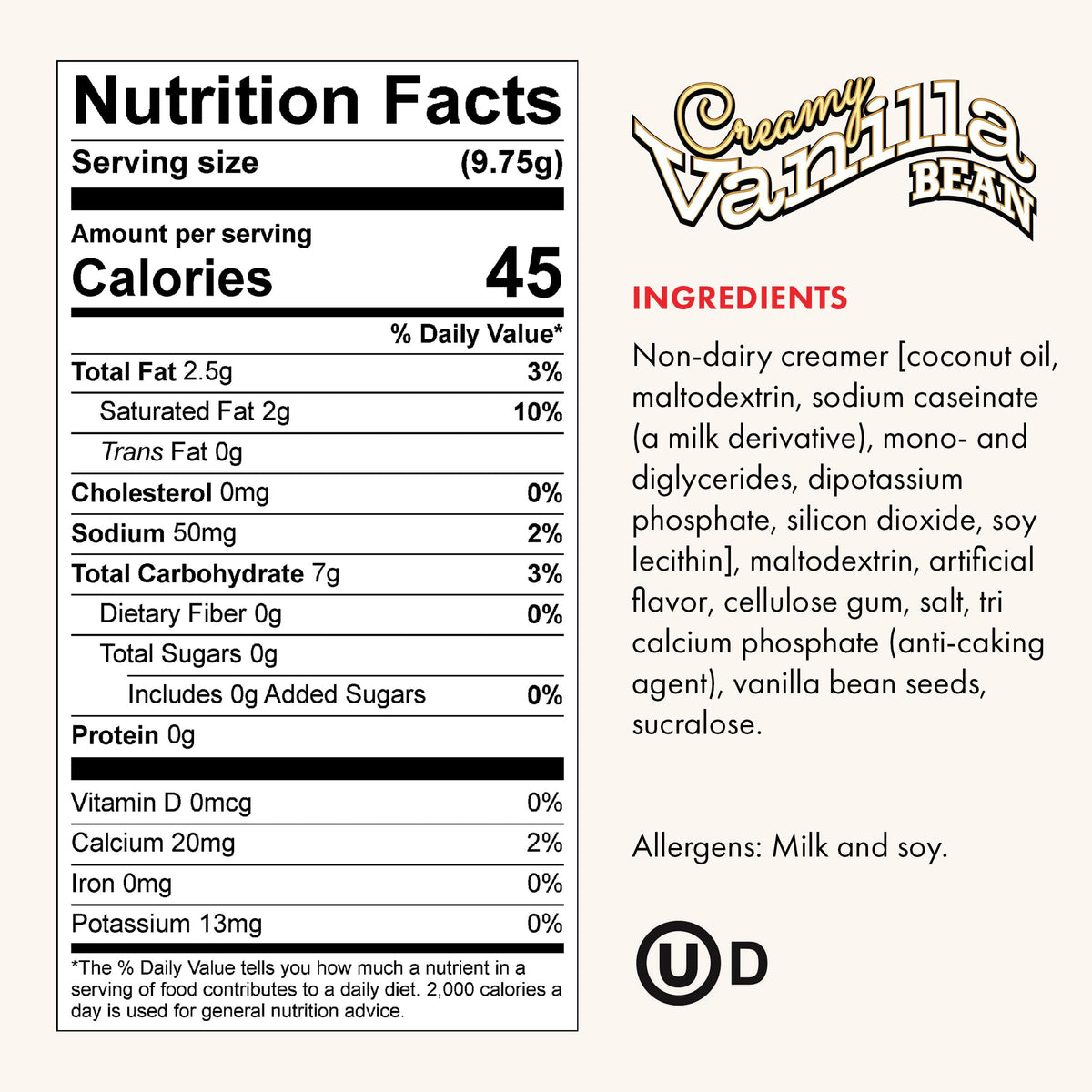 Gosh That’s Good! Sugar-Free Creamy Vanilla Bean Flavor – 2 lb | Low-Calorie, Lactose-Free