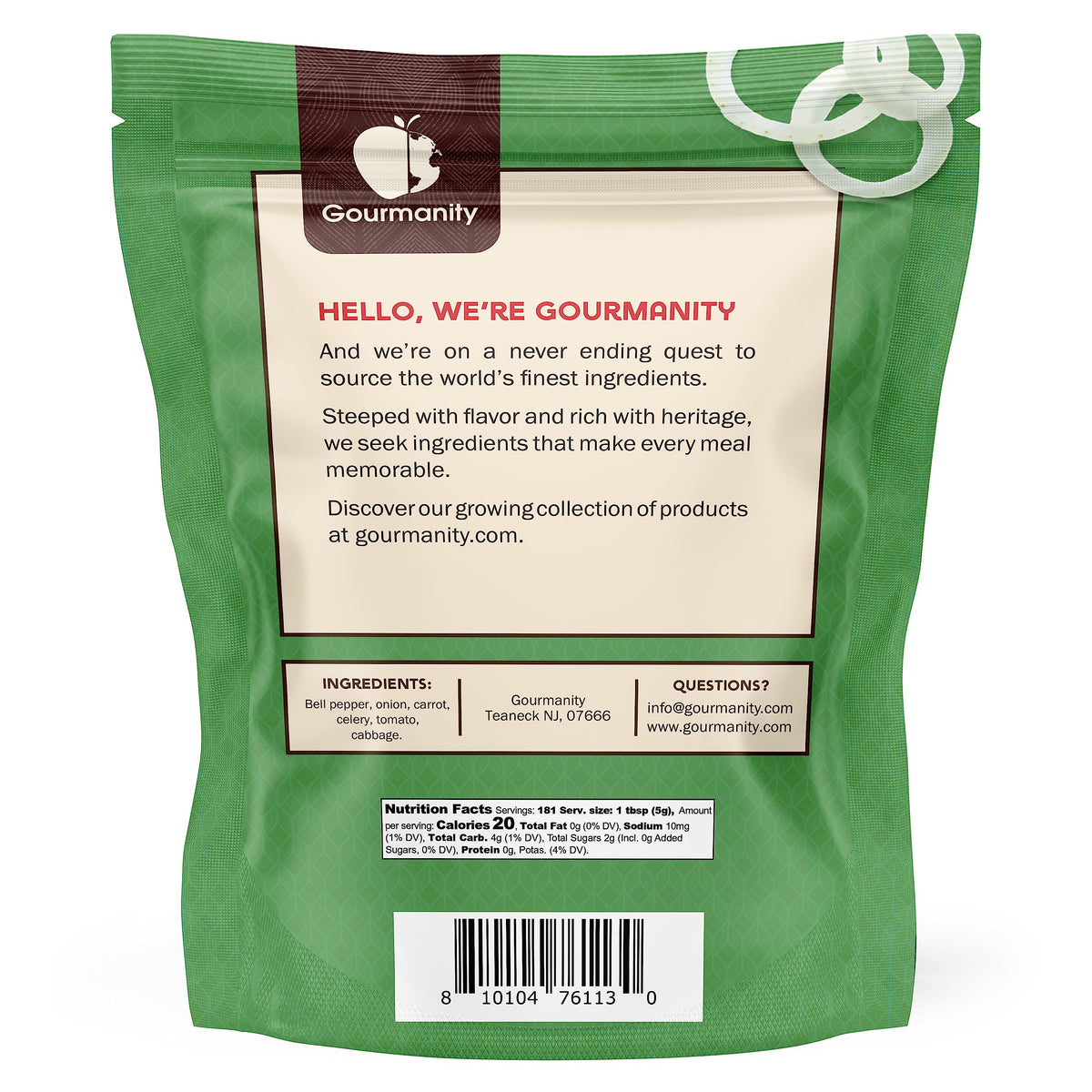 Gourmanity 2lb Tasty Vegetable Soup Blend | Dehydrated Vegetables for Ramen, Stews & Pantry