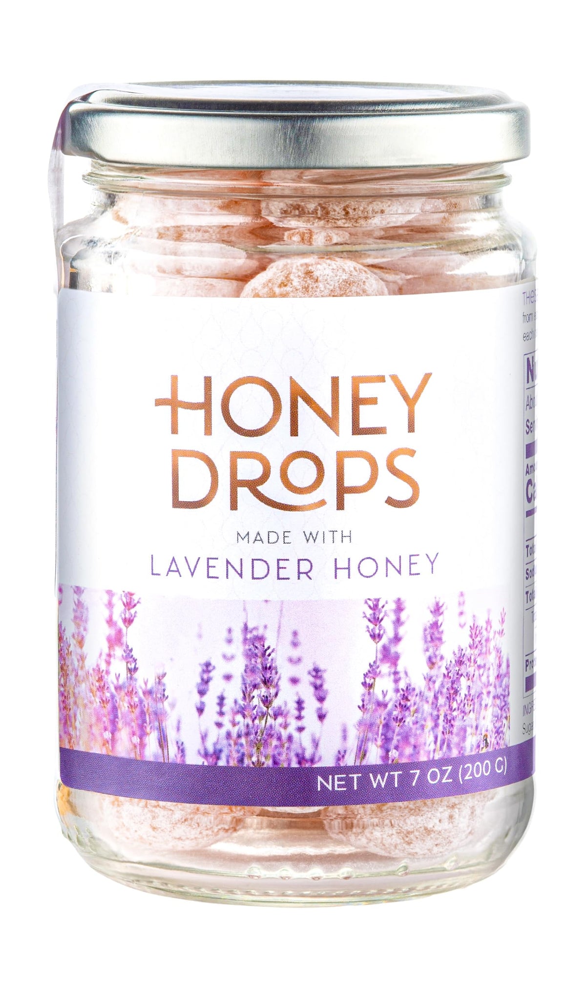 Gourmanity Lavender Honey Drops – Provence Artisan Candy, 2x7oz Jar Pack
