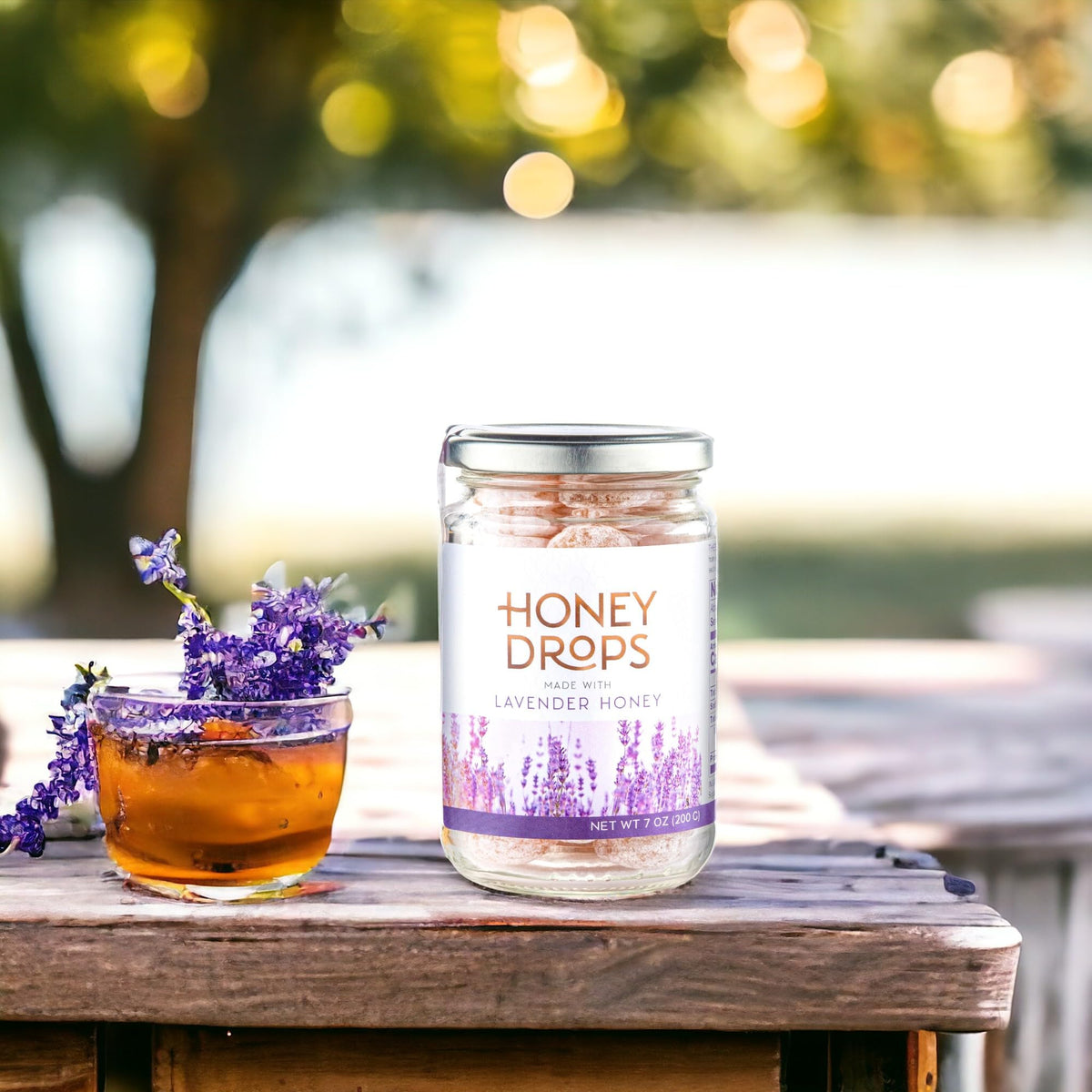Gourmanity Lavender Honey Drops – Provence Artisan Candy, 2x7oz Jar Pack
