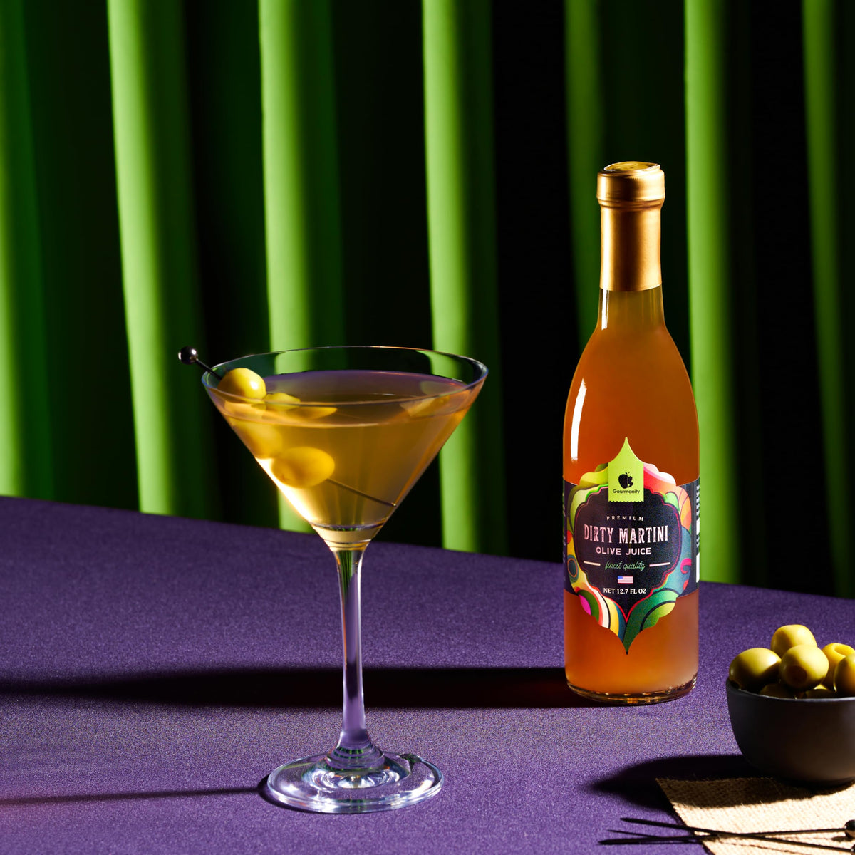 Gourmanity Olive Juice for Dirty Martinis – 12oz Bottle Pack of 3