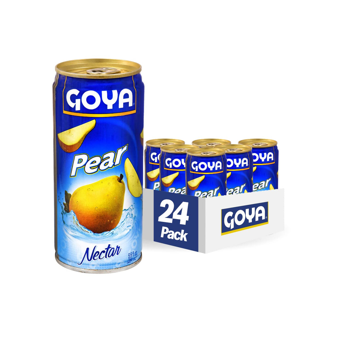 Goya Pear Nectar, 9.6 fl oz (Pack of 24) | Tropical Pear Flavor