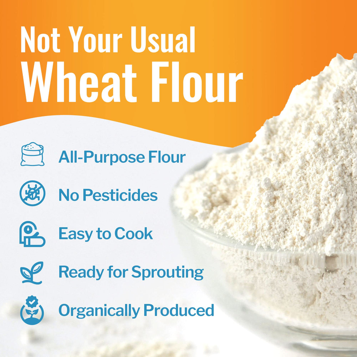 Grand Teton Ancient Grains Einkorn Flour - 100% Organic, Unbleached All-Purpose Flour, 5 lbs