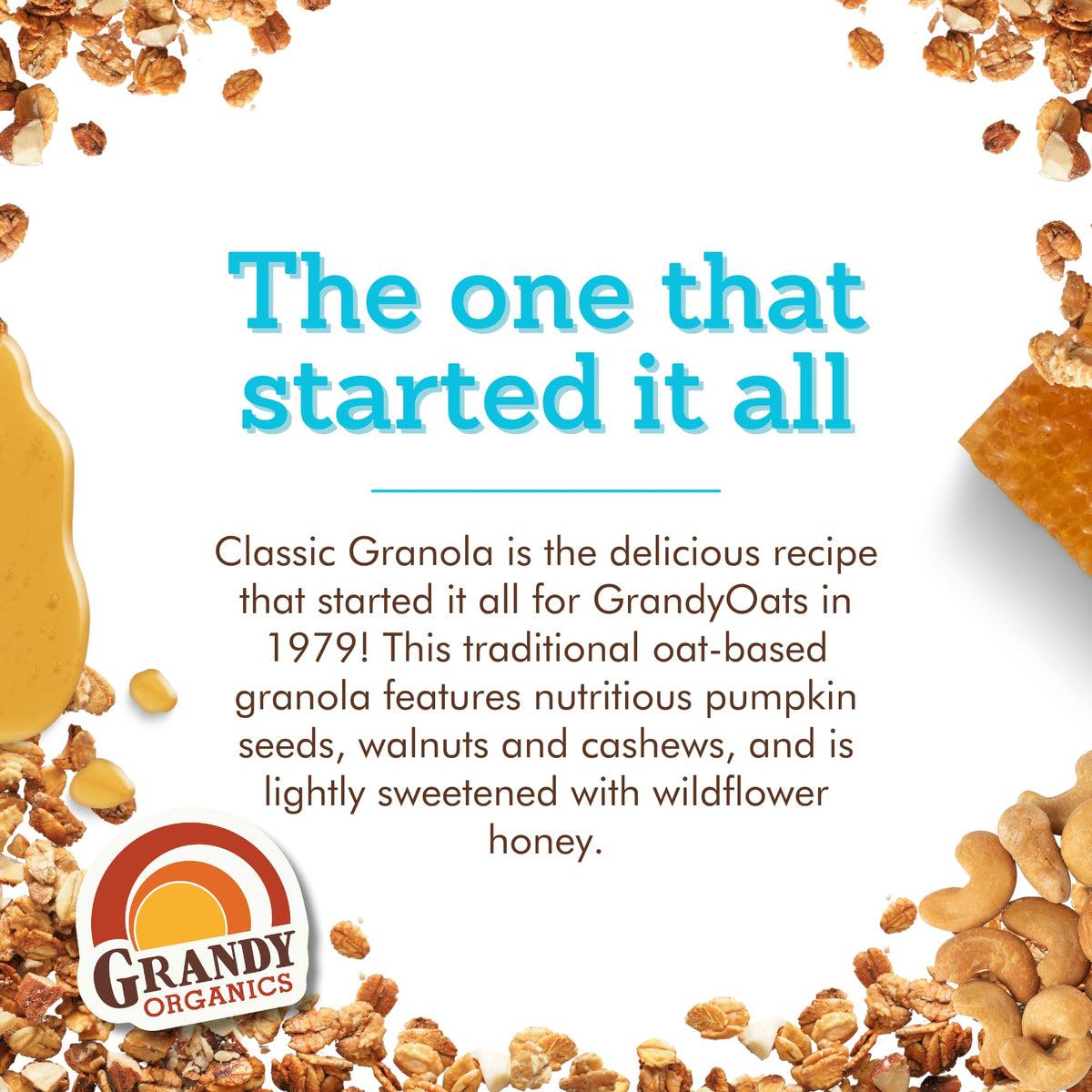 Grandy Organics 10lb Bulk Organic Granola – Classic Oats, Seeds & Nuts