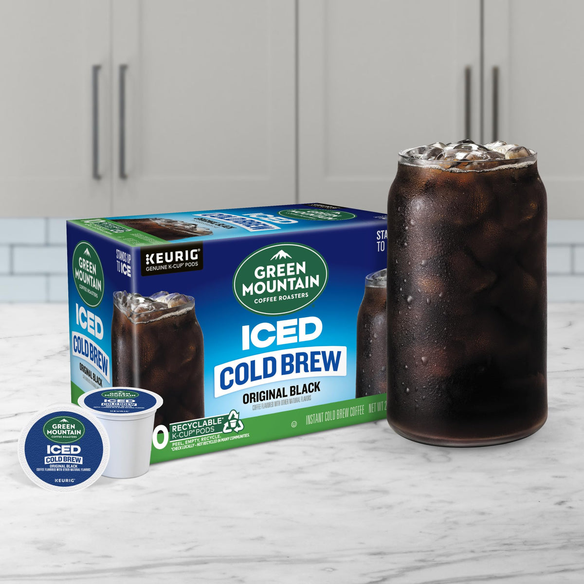 Green Mountain Coffee Roasters Original Black Iced Cold Brew K-Cup Pods, 60-Count Box