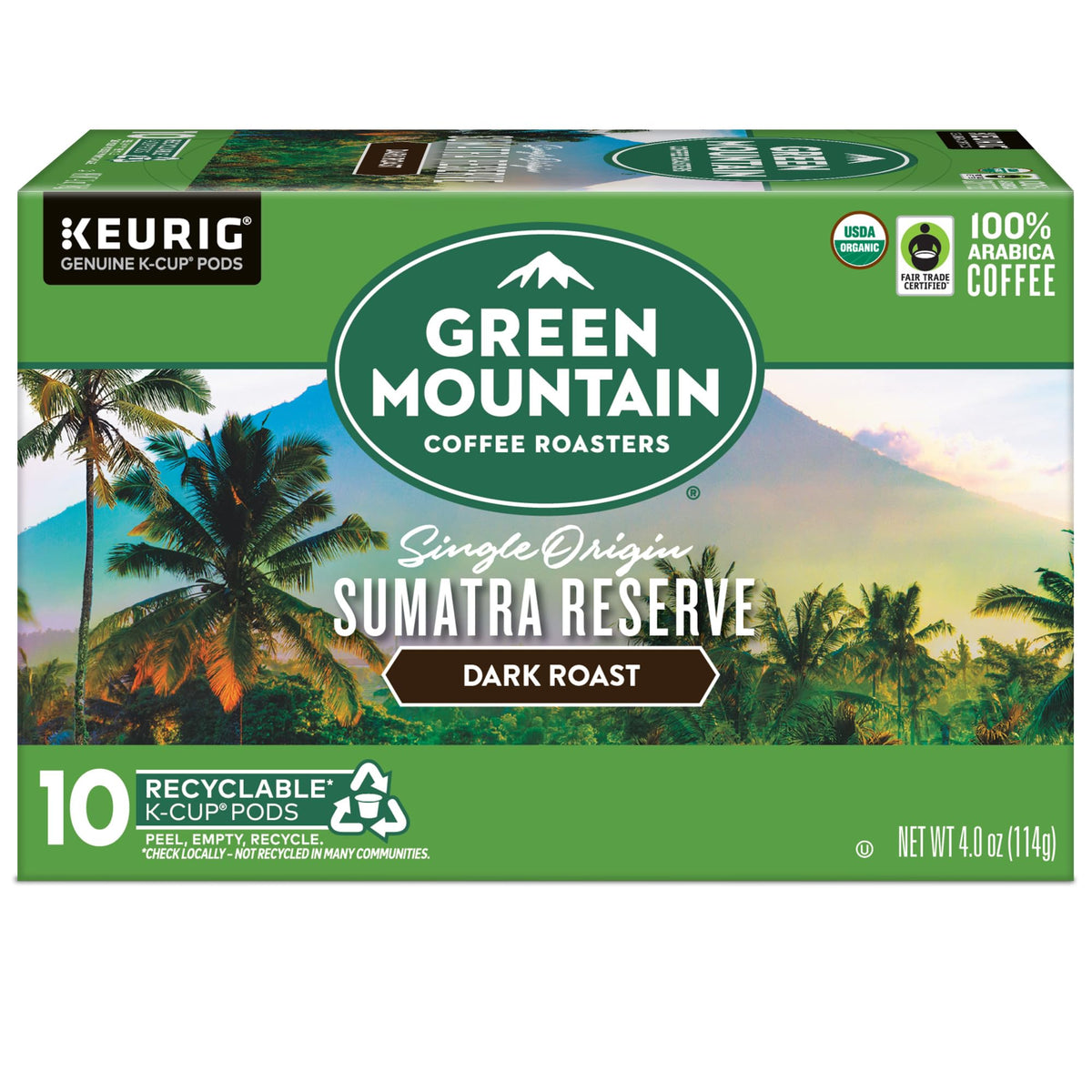 Green Mountain Coffee Roasters Sumatra Reserve, 60ct K-Cup Pods — Single Origin Dark Roast
