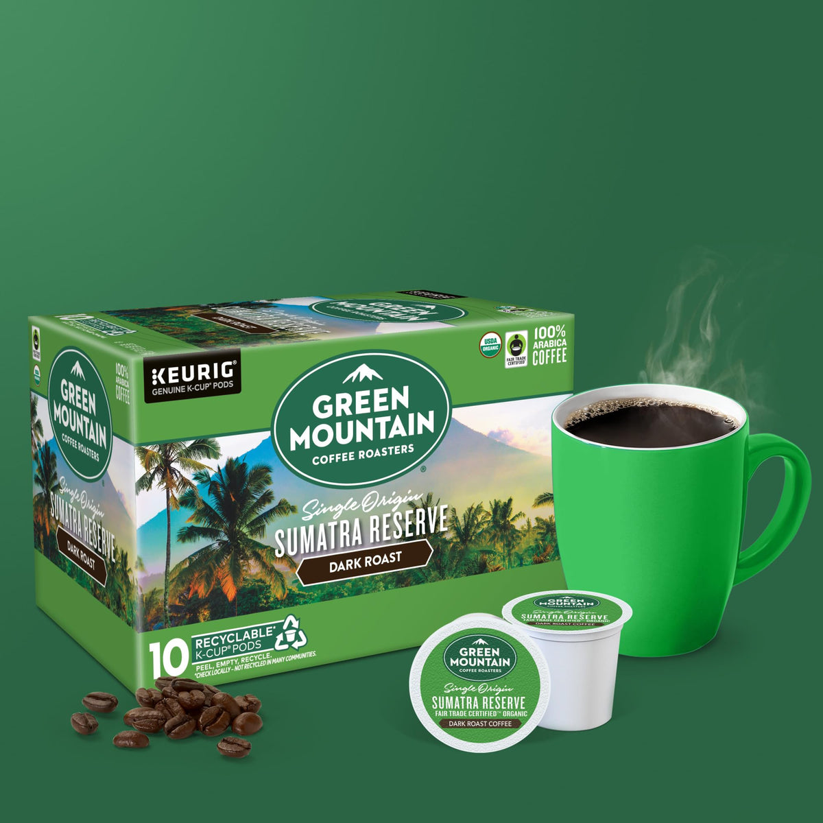 Green Mountain Coffee Roasters Sumatra Reserve, 60ct K-Cup Pods — Single Origin Dark Roast