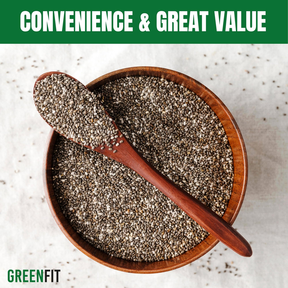 Greenfit Premium Bulk Chia (5Lbs) | A+ Grade, Non-GMO, Gluten-Free, Vegan