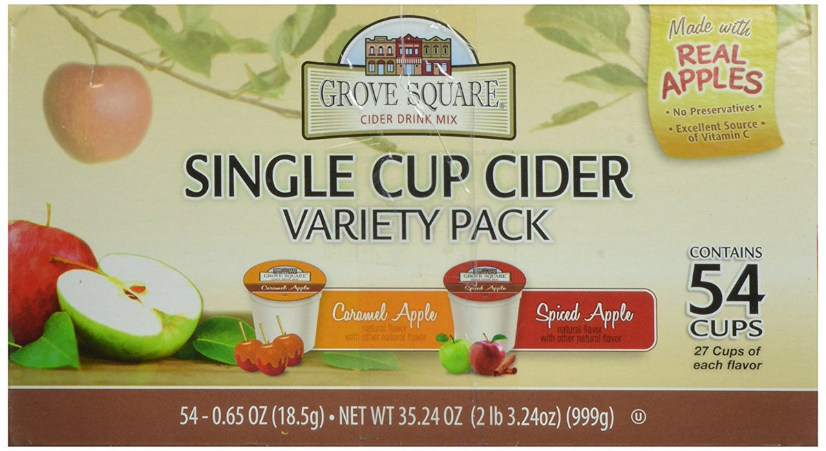 Grove Square Cider Pods Variety Pack — 54 Single-Serve Cups (Packaging May Vary)