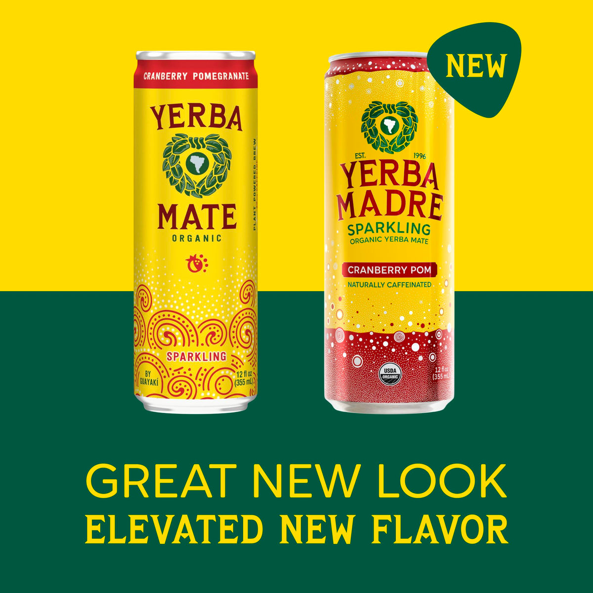 Guayaki Yerba Madre Organic Sparkling Yerba Mate Cranberry Pom – 12 Pack