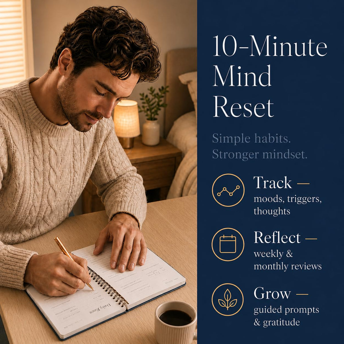 Guided Journal - Mental Health, Anxiety, Depression, Women, Men
