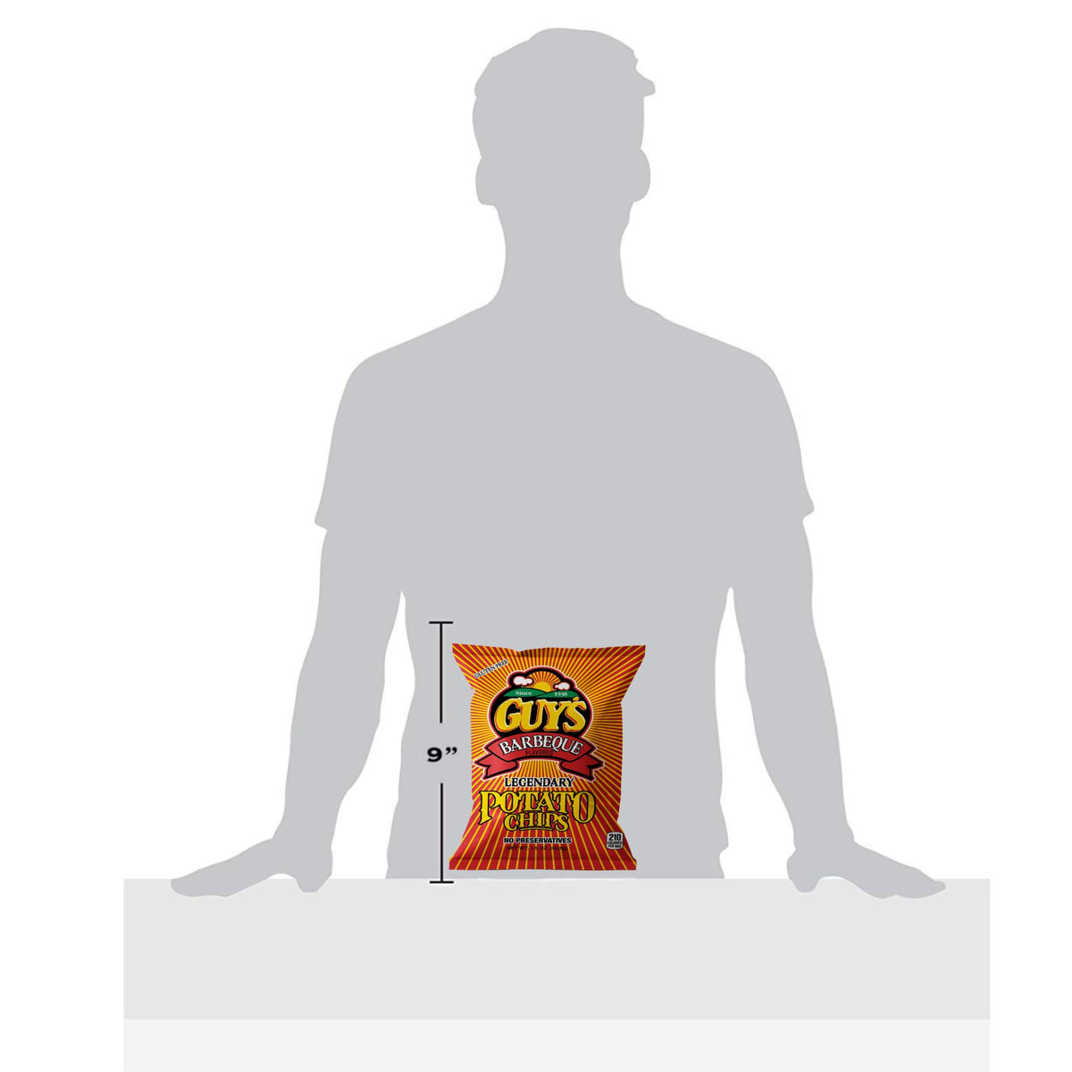 Guy's BBQ Potato Chips – Bold Smoky Flavor, Gluten-Free Snack Chips (1.5 oz bag, Pack of 24)