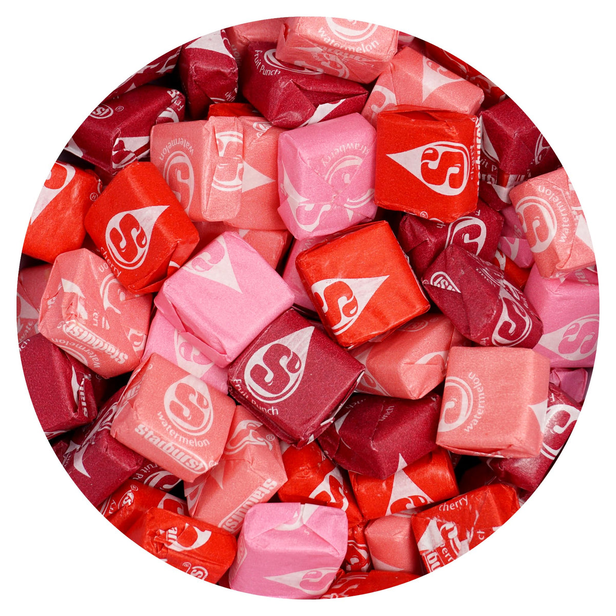 Star Burst Fav Reds Fruit Chews Candy – 3lb Bulk Bag (Approx. 270 Pieces) Red & Pink Star Burst | The Hampton Candy Company