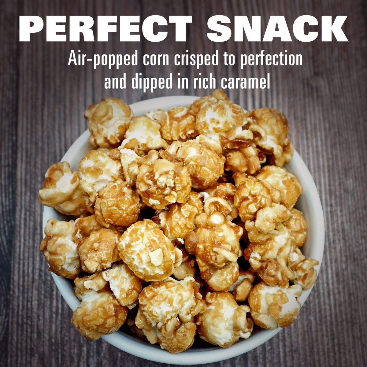 The Hampton Popcorn Company Caramel Popcorn – 9.5 oz Bags (6-Pack), Fresh Gourmet Snack