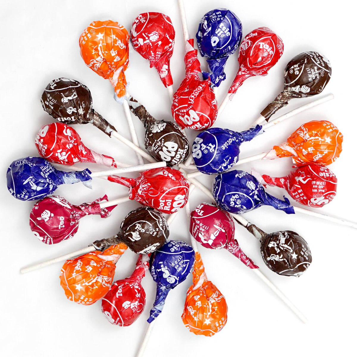 The Hampton Popcorn Company Tootsie Roll Pops with Chocolate Center – 5 lb Bulk Bag (Approx 110 Count), Assorted Fruit Flavors