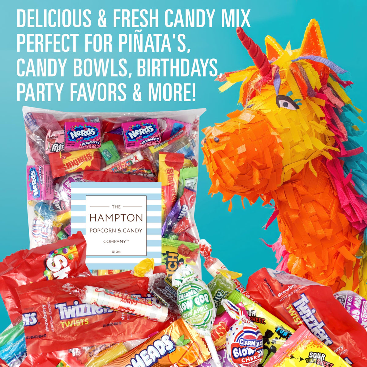 The Hampton Popcorn Company – Ultimate Candy Variety Pack (4 lb Bulk Candy)