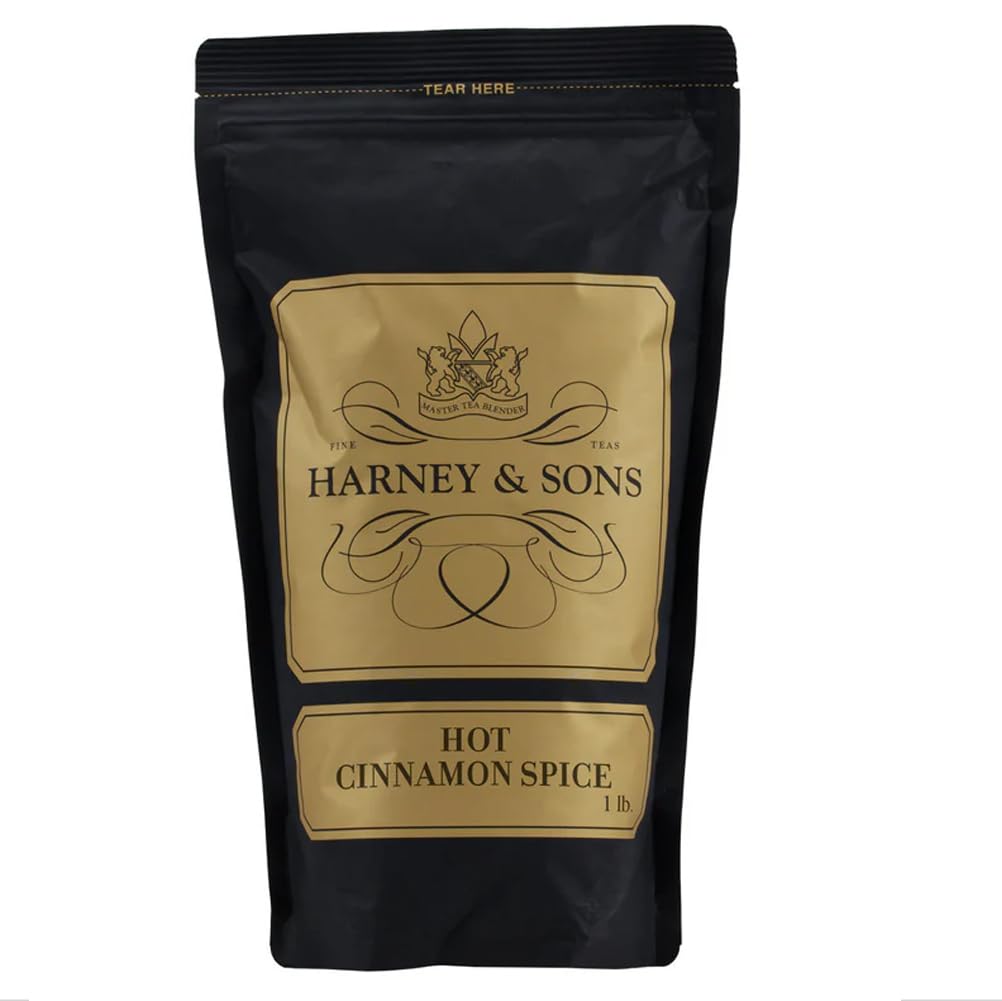 Harney & Sons Hot Cinnamon Spice Black Tea, 16 oz – Orange Peel, Cinnamon & Clove