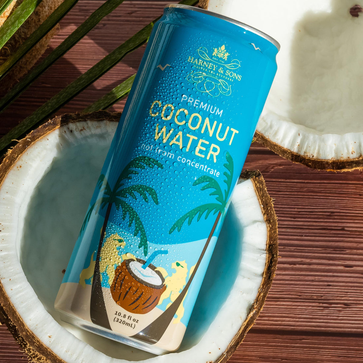 Harney & Sons Coconut Water – Naturally Refreshing Hydration with Electrolytes, 12 Cans (10.8 oz each)