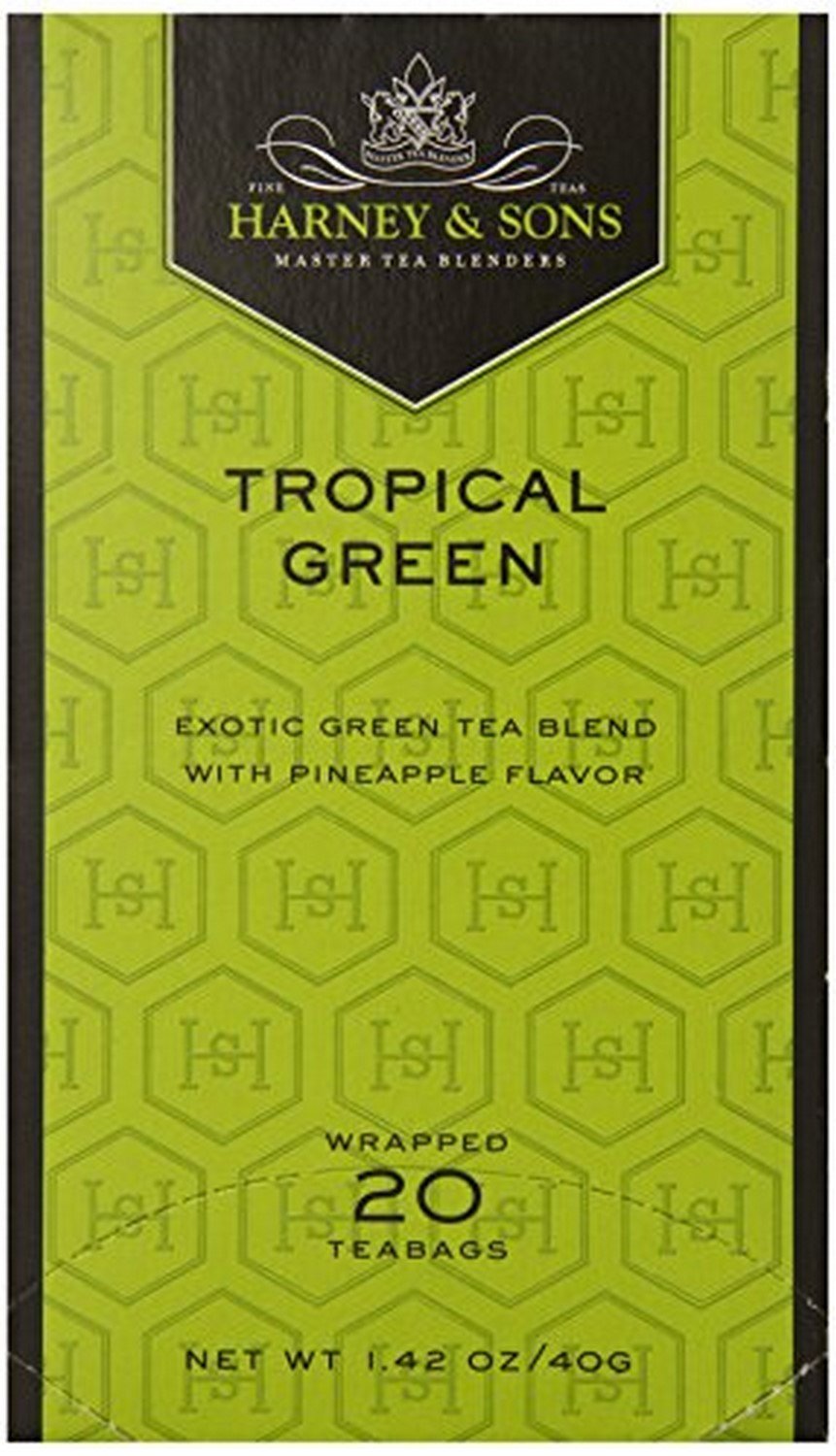 Harney & Sons Tropical Green Tea Prem Pack – 6 x 20 Bags