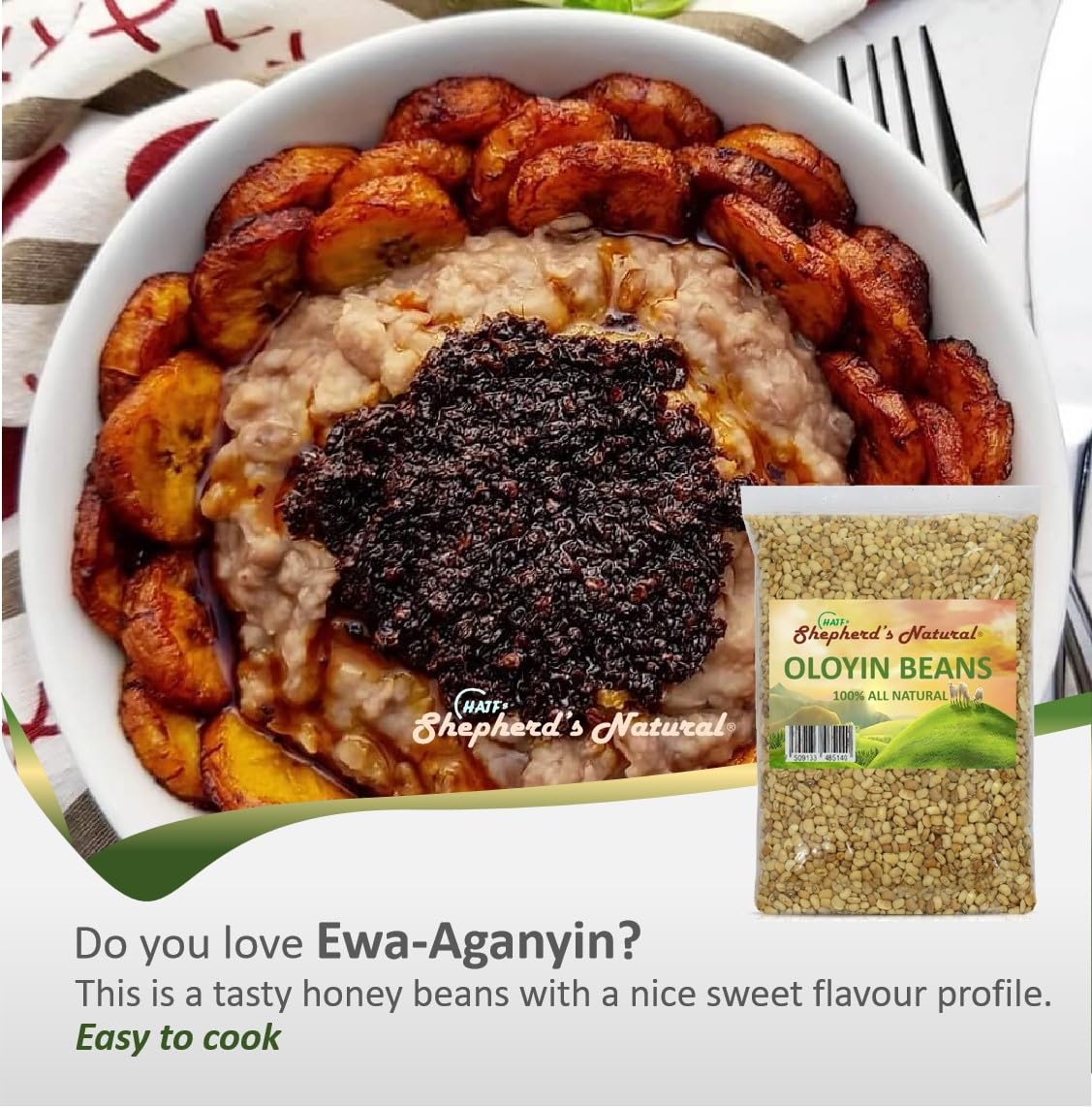 Oloyin Honey Beans by Shepherd's Natural – 4 lb West African Beans for Akara, Moi Moi & Gbegiri