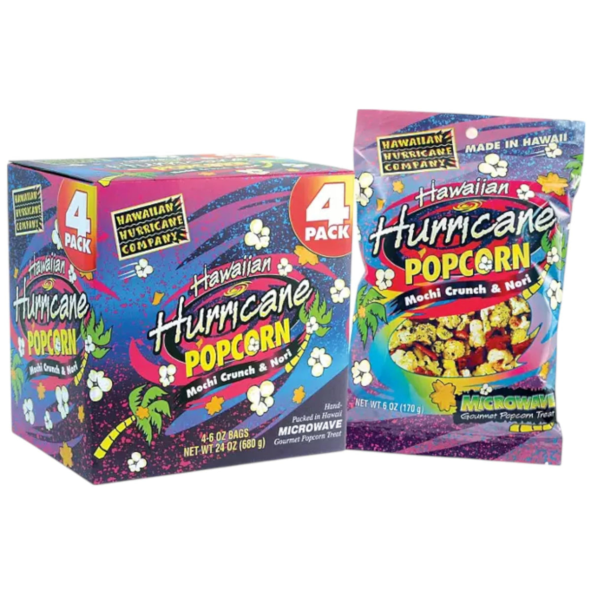 Hawaiian Hurricane Microwave Popcorn 4 Pack | Island Flavors