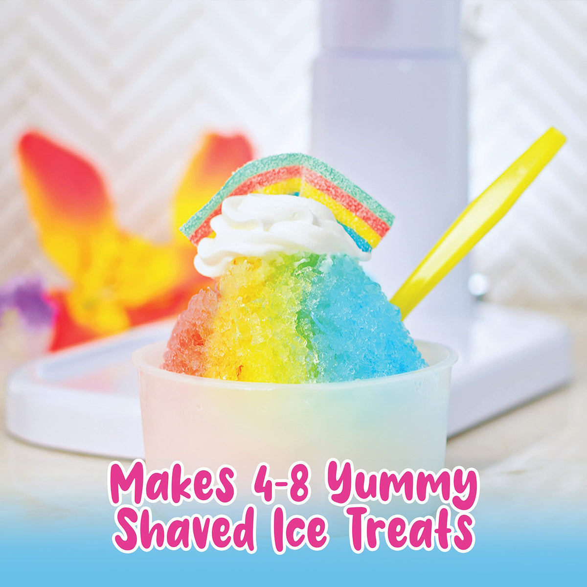 Hawaiian Shaved Ice Syrup Assortment — 3 Flavors, 16oz Bottles, Cups, Straws & Pour Spouts