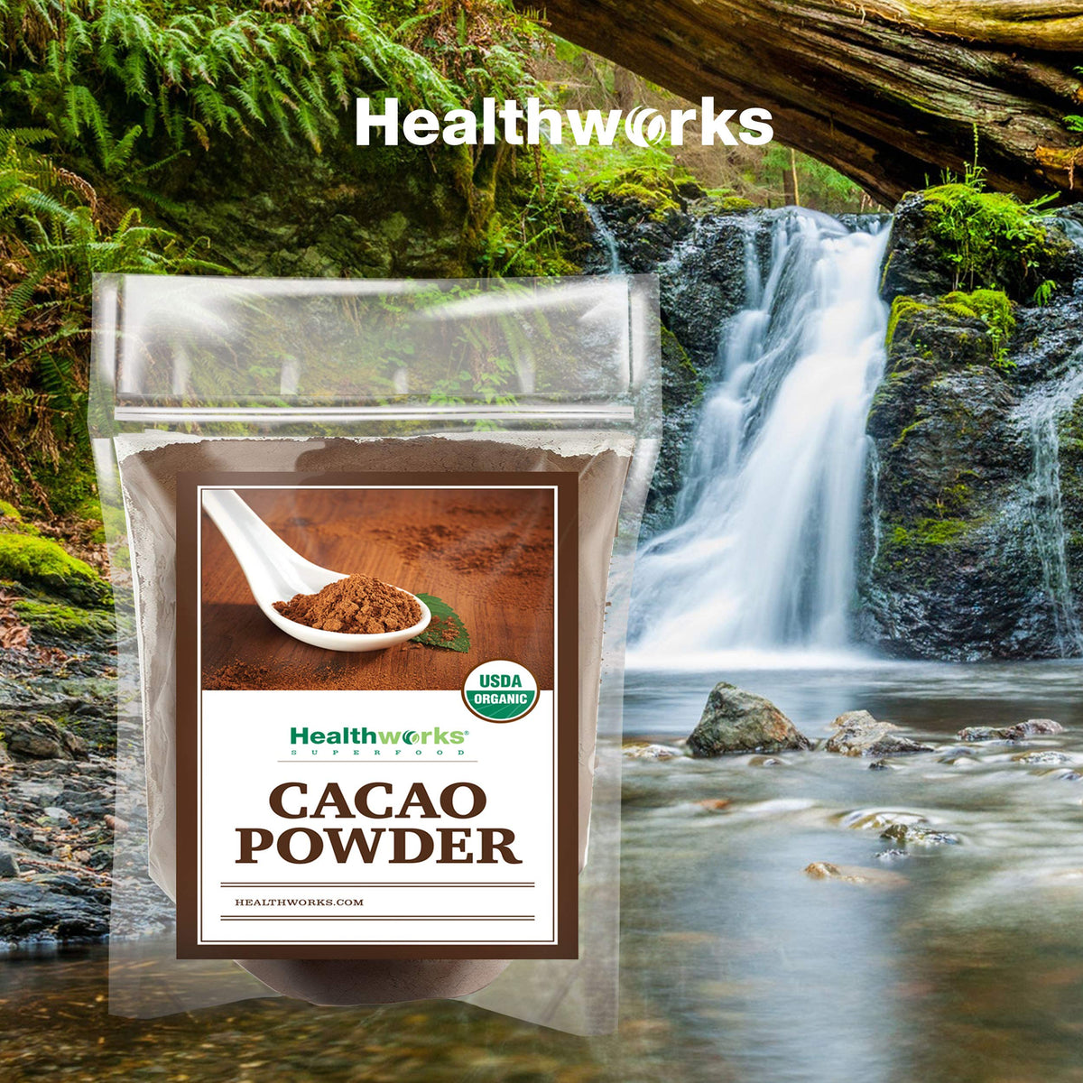 Healthworks Organic Cacao Powder – 32 oz, Peruvian Origin, Sugar-Free, Keto & Vegan