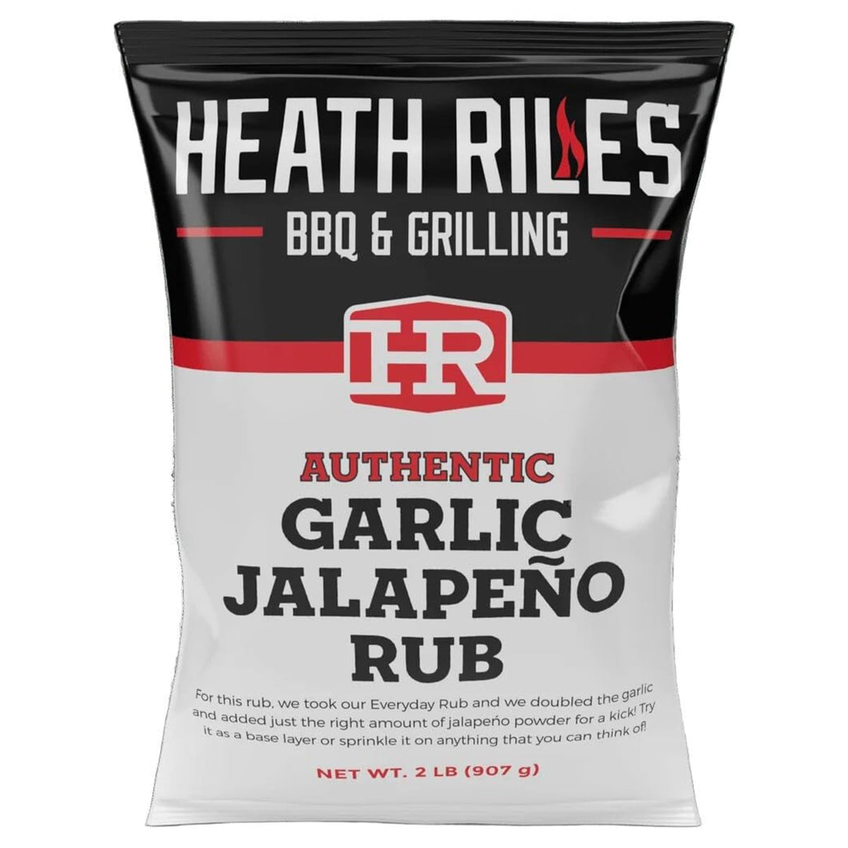 Heath Riles BBQ Rub – Garlic Jalapeño Seasoning | Champion Pitmaster Recipe, 2 lb