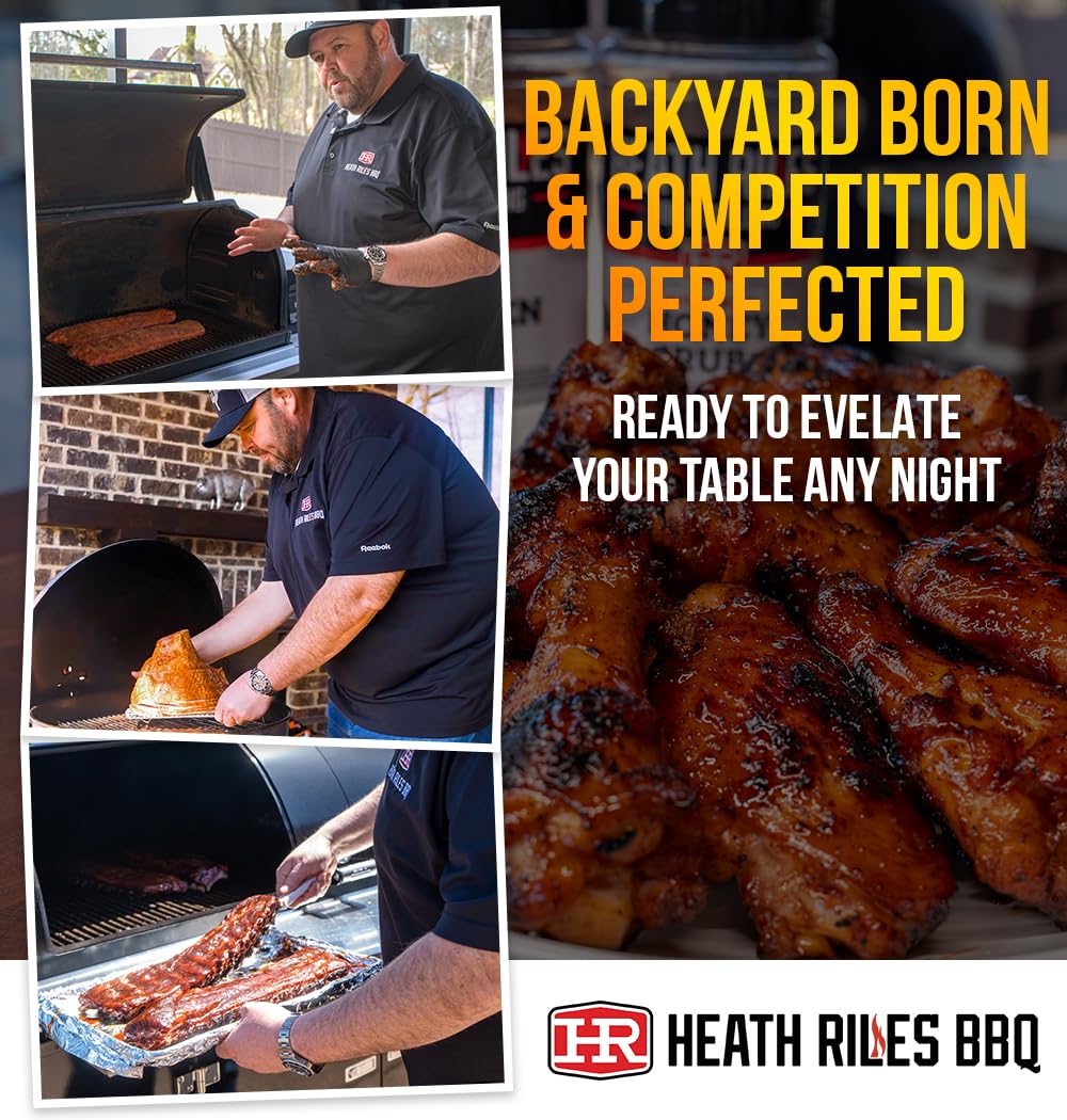 Heath Riles BBQ Rub – Garlic Jalapeño Seasoning | Champion Pitmaster Recipe, 2 lb