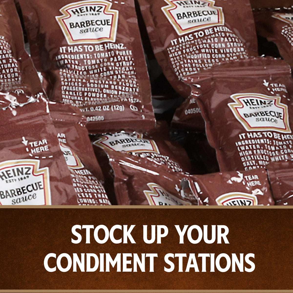 Heinz BBQ Sauce Single Serve Packets (0.4 oz, Pack of 200)