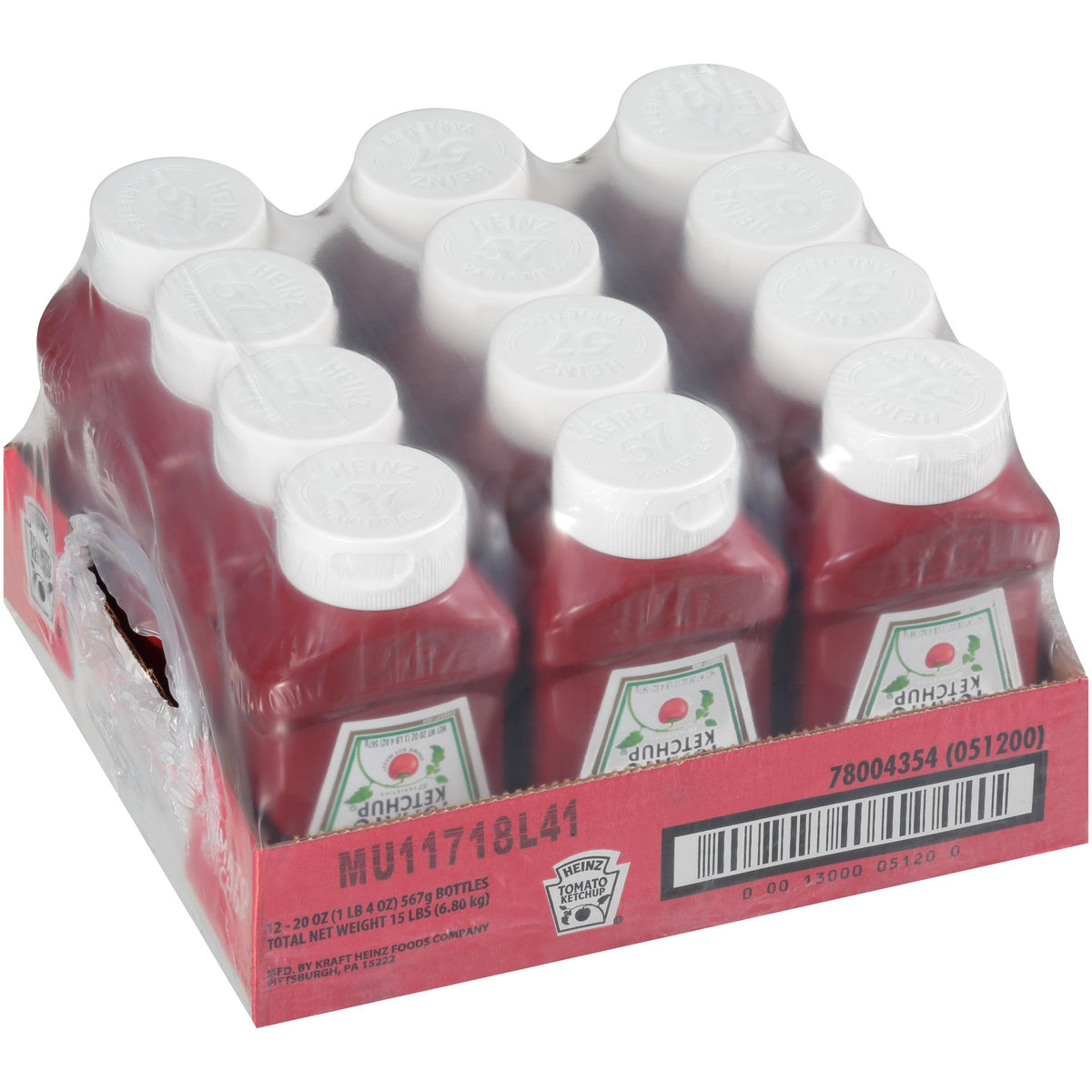 Heinz Ketchup Forever Full Inverted Bottle – 20 oz, 12 Pack