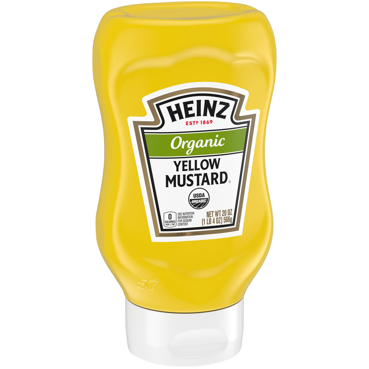 HEINZ Organic Yellow Mustard - 6 x 20 oz Bottles | Gluten-Free, 0 Calories per Serving